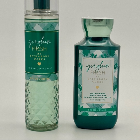 Bath and Body Works Gingham Fresh Lotion Set NWT - Picture 3 of 5